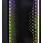 SAMSUNG SOUND TOWER BLUETOOTH 160W, CHANNEL 2, 4 SPEAKERS, BI-DIRECTIONAL SOUND, BUILT-IN BATTERY, WATER RESISTANT (IPX5), BUILT-IN PARTY LIGHTS, DJ EFFECTS, MP3/AAC/WAV/FLAC, CHANNEL 2, AUDIO X1, USB X1, WIRED/ WIRELESS, Black
