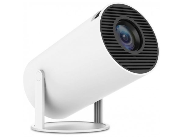 Portable Projector 4K Mini Projector LCD HD LED Lamp with Wi-Fi and Built-in Speakers White