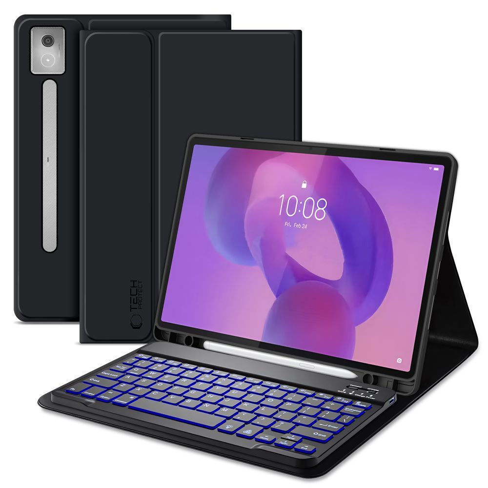 Tech-Protect Flip Cover with Keyboard (Lenovo Idea Tab Pro / Pro MT 12.7 TB-373) Black