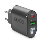 SBS 20W Battery Charger - charge with Power Delivery and LCD screen