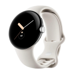 Watch Google Pixel Watch 4G 41mm Polished Silver Case with Sport Band - Chalk