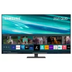 SAMSUNG TV 55'' Q80A, 3840X2160 UHD, 4K, QLED, SMART, 3800 PQI, 120HZ, HDR 10+, QUAD-CORE, HDMIx4, USBx2, ETHERNET, STYLISH Q, CARBON Silver