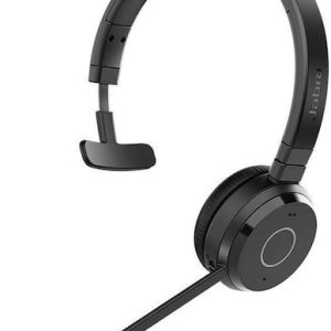 Jabra Evolve 65 TE Link 390a UC Mono Wireless On Ear Multimedia Headphones with Microphone and Bluetooth Connection